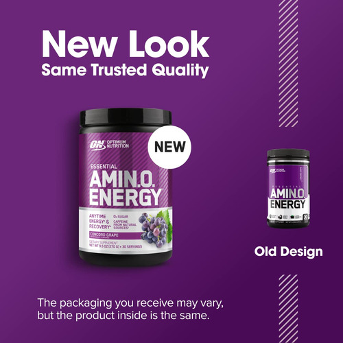 Suplemento Optimum Nutrition Amino Energy Concord Grape 275g - Imagem 5