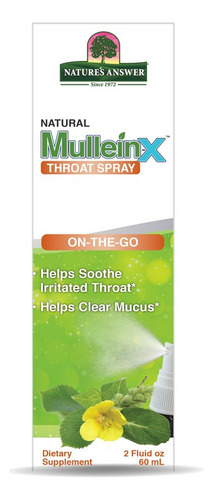 Mullein X Throat Spray 2 Oz By Nature's Answer