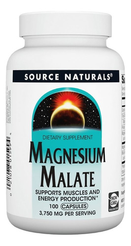 Magnesium Malate 100 Caps By Source Naturals