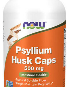 Casca De Psyllium 500 Mg 500 Cápsulas Da Now Foods