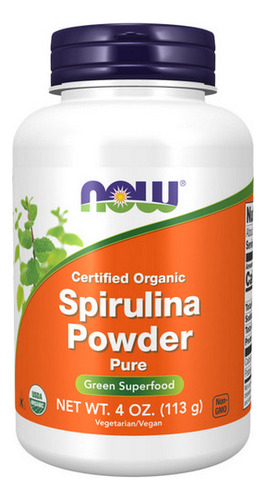 Spirulina Em Pó De 4 Onças Da Now Foods