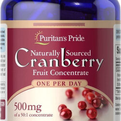 Puritans Pride Cranberry Dose Diária 500 Mg 120 Cápsulas