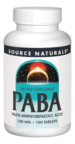 Paba 100 Mg 100 Tabs By Source Naturals