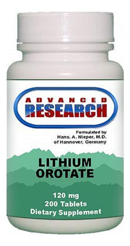 Dr. Hans Nieper Comprimidos De Orotato De Lítio, 120 Mg, ...
