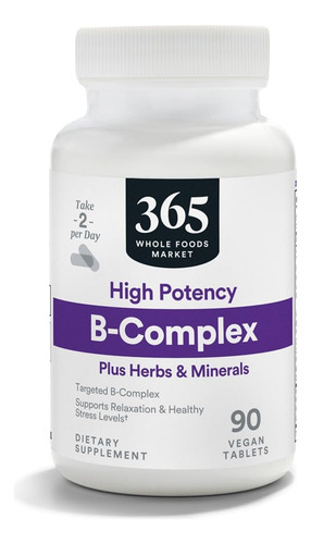 Suplemento 365 Da Whole Foods Market Vitamin B Complex 90 Ta