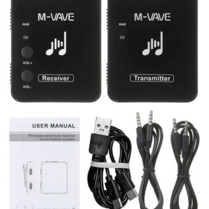 Fone De Ouvido Sem Fio Com Receptor M-vave De 2,4 Ghz Wp-10