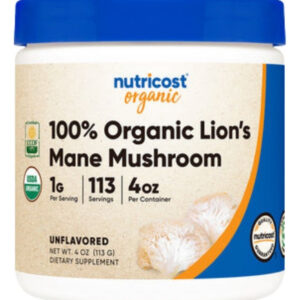 Lion's Mane Em Pó Orgânico De 4 Onças Da Nutricost