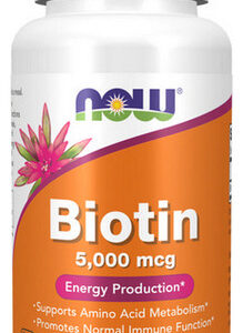 Biotina 5000 Mcg 60 Cápsulas Vegetais Da Now Foods