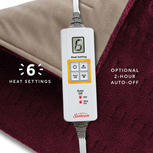 Almofada De Aquecimento Sunbeam Para Alívio De Dores Nas Cos - Imagem 5
