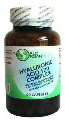 Ácido Hialurônico 120 Mg 90 Cápsulas Da World Organics
