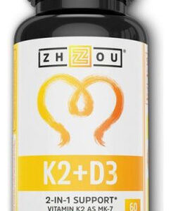 K2 + D3 60 Cápsulas Vegetais Da Zhou Nutrition