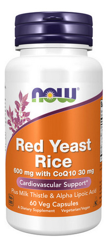 Fórmula De Arroz Com Fermento Vermelho E Coq10 60 Cápsulas D