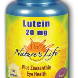 Luteína 20 Mg 100 Cápsulas Gelatinosas Da Nature's Life