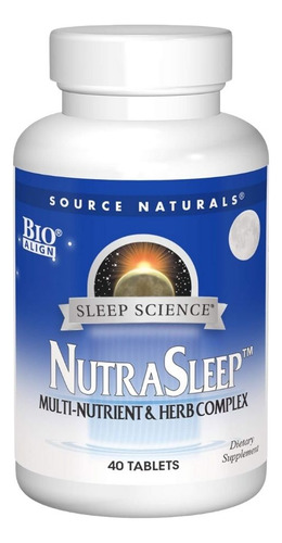 Nutrasleep 40 Tabs By Source Naturals