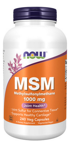 M.s.m 1000 Mg 240 Cápsulas Da Now Foods