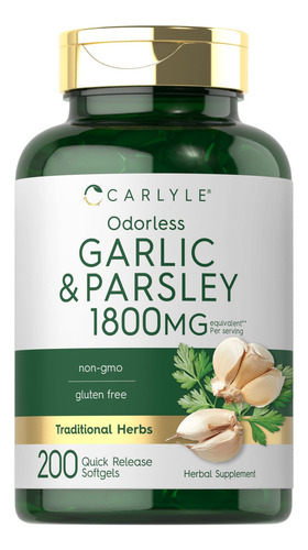 Suplemento Carlyle Alho E Salsa Inodoros 1800mg 200 Soft