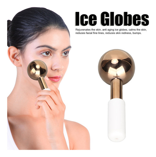 2×balões Gelo Faciais, Cor Ouro Rosa, Bola Gelo F - Imagem 2