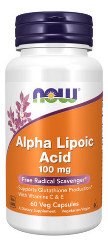 Ácido Alfa-lipóico 100 Mg 60 Vcap Da Now Foods