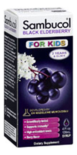 Black Elderberry Kids 4 Oz By Sambucol