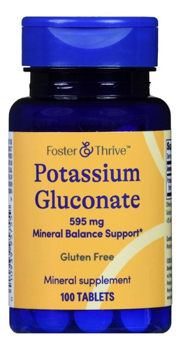 Potassium Gluconate 595 Mg 100 Tabs By Foster And Thrive
