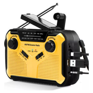Rádio Solar Portátil D, Gerador Am/fm, Manivela De Rádio