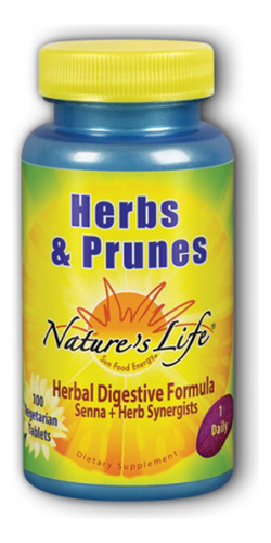 Herbs & Prunes 100 Tabs By Nature's Life