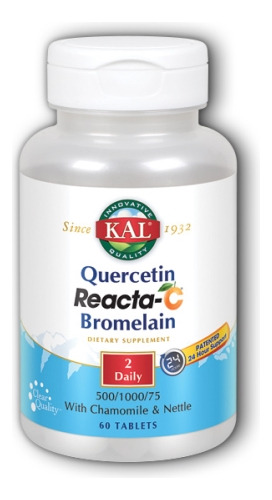 Quercetina Reacta-c Bromelaína 60 Comprimidos Da Kal