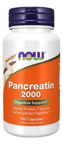 Pancreatina 200 Mg 100 Cápsulas | By Now Foods