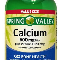 Cálcio 600mg + Vitamina D3 20mcg Spring Valley 500 Comprimid