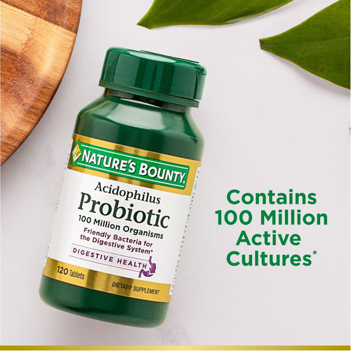 Suplemento Nature"s Bounty Acidophilus Probiotic 100 Unidade - Imagem 4