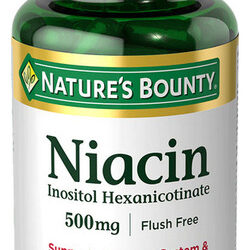 Niacina Nature's Bounty 500 Mg 120 Comprimidos Da Nature's B