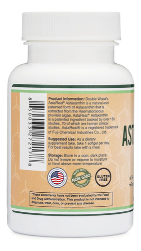 Suplemento De Astaxantina De Madeira Dupla 12 Mg Max Strengt - Imagem 3
