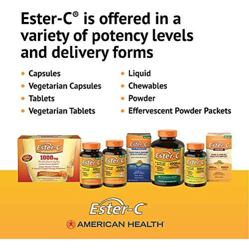 American Health Ester-c 500 Mg Com Citrus Bioflavonoids Cap - Imagem 5