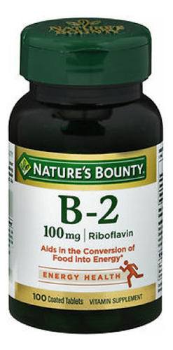 Nature's Bounty, Vitamina B-2, 100 Mg, Contagem De 1, Da Sun