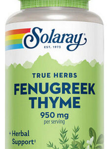 Feno-grego E Tomilho 950 Mg 100 Cápsulas Da Solaray