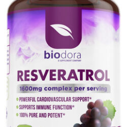 Suplemento Biodora Resveratrol 1600mg Com Chá Verde 180 Cáps