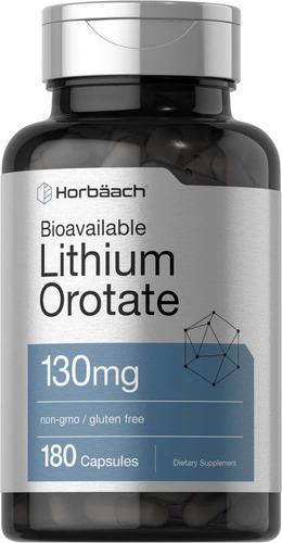 Orotato de lítio Orotato de lítio 130mg 180 cápsulas 5mg