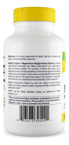 Suplemento Healthy Origins Magnésio 100 Mg 240 Comprimidos - Imagem 3