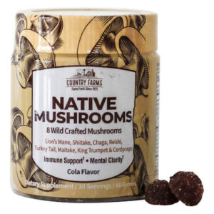 Cogumelos Nativos Cola 60 Gomas Da Country Farms