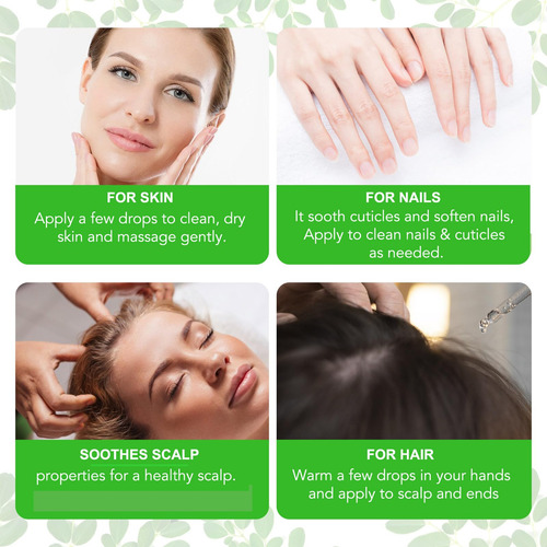 Óleo De Moringa Shuangjia 60ml X 2, Puro Natural Orgânico Co - Imagem 5