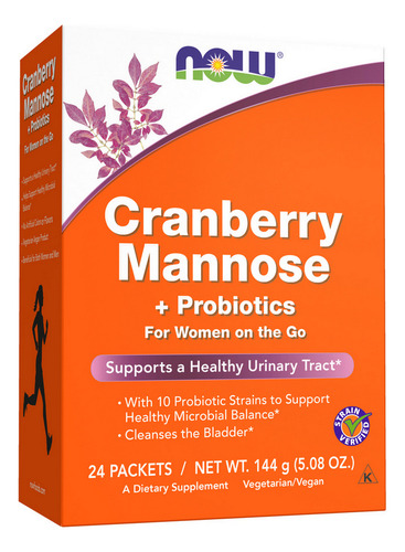 Cranberry, Mannose E Probióticos (24 Por Unidade) | By Now F