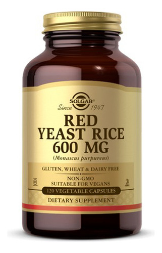 Arroz Vermelho Fermentado 600 Mg 120 V (cápsulas) Da Solgar