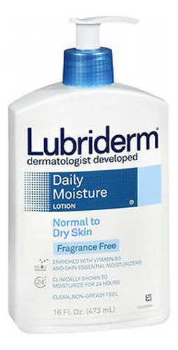 Loção Hidratante Diária Sem Fragrância 16 Oz Da Lubriderm