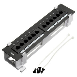 Kit De Ferramentas De Rede 12 Portas Cat6 Patch Panel Rj45 N