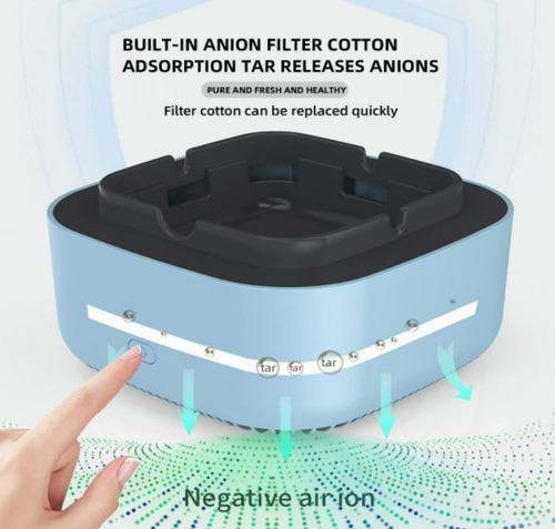 Purificador De Ar Cinzeiro Sem Fumaça Fumar Eletrônico - Imagem 18