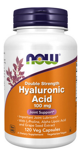 Ácido Hialurônico 120 Vcaps Da Now Foods