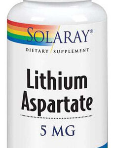 Aspartato De Lítio 5 Mg 100 Cápsulas Da Solaray