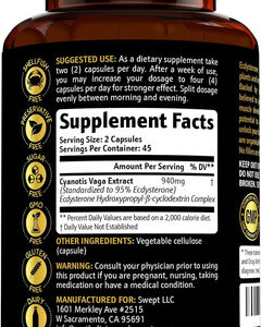 Suplementos De Ecdisterona Earth Elixir 940 Mg (90 Cápsulas)