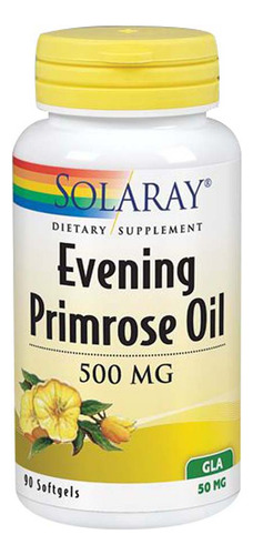 Óleo De Prímula 500 Mg 90 Cápsulas Gelatinosas Da Solaray