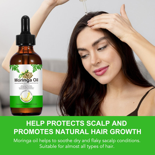 Óleo De Moringa Shuangjia 60ml X 2, Puro Natural Orgânico Co - Imagem 7